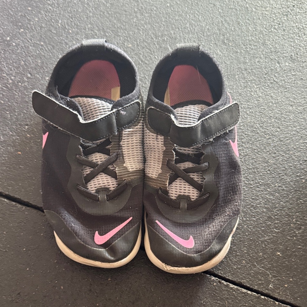 Nike Kids Black and Pink Sneakers